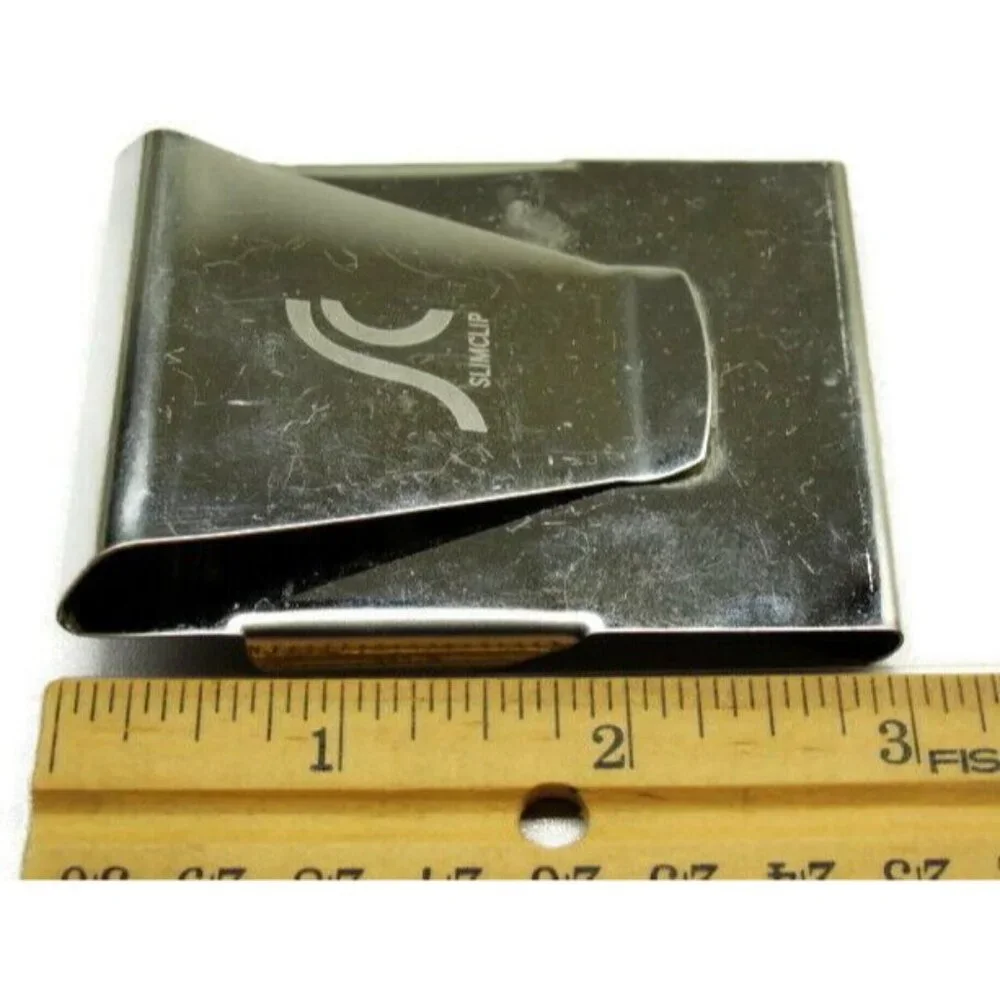 Slim Clip Money Clip Stainless Steel Wallet Credit Card Silver